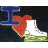 I LOVE FIGURE SKATING HEART ICE SKATING PIN